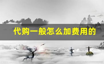 代购一般怎么加费用的-代购费用一览表