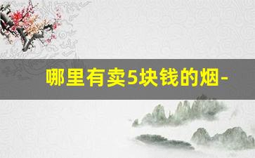 哪里有卖5块钱的烟-哪里能买市面上很少的烟
