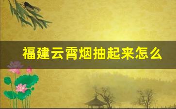 福建云霄烟抽起来怎么样-福建云霄的烟是假烟吗