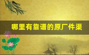 哪里有靠谱的原厂件渠道-原厂配件在哪里能买到正品