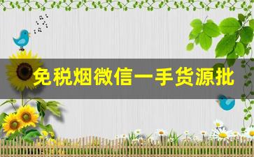 免税烟微信一手货源批发-广东一手批发保真烟
