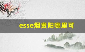 esse烟贵阳哪里可以买-esse烟在国内购买