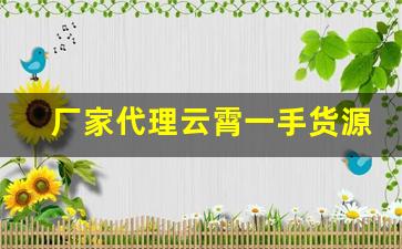 厂家代理云霄一手货源-云霄厂家直销代理商