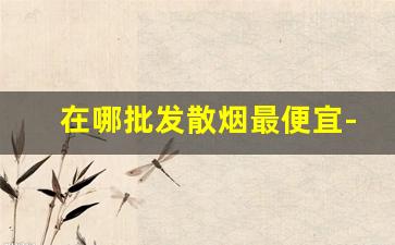 在哪批发散烟最便宜-什么地方批发烟便宜